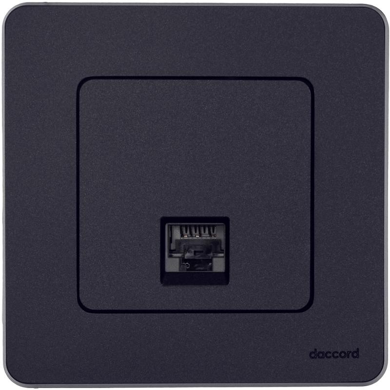 Inspiria Антрацит розетка компьютерная RJ45 С/У категория 6 UTP