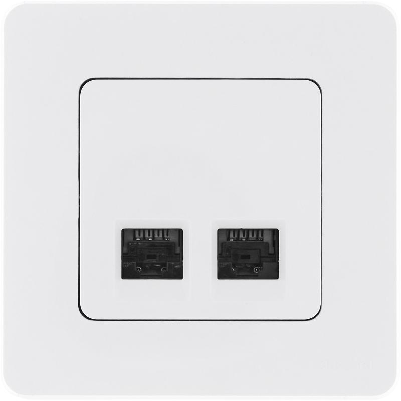 Inspiria Белый Розетка 2-ая компьютерная RJ45 С/У категория 5e UTP