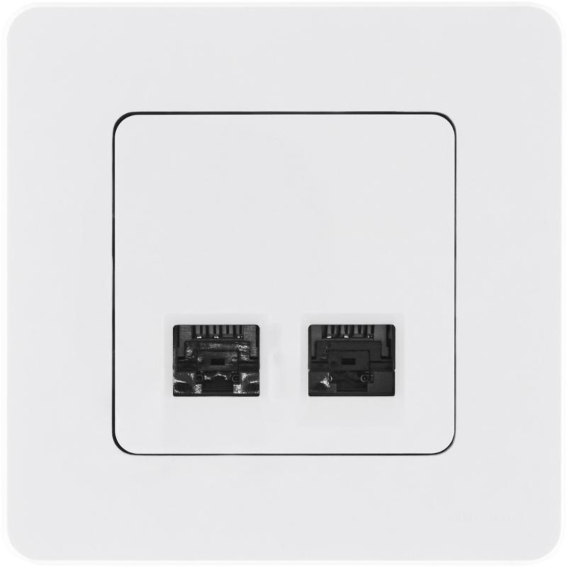 Inspiria Белый Розетка 2-ая компьютерная RJ45 С/У категория 6 UTP