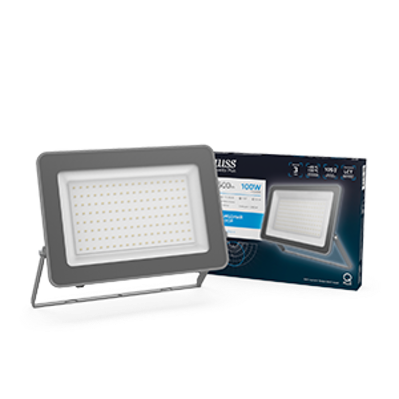Прожектор светодиодный Qplus 100W 8500lm 6500K 175-265V IP65 графитовый LED 1/4