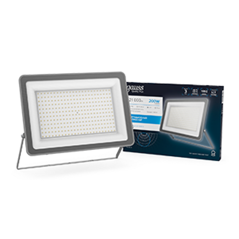 Прожектор светодиодный Qplus 200W 24000lm 6500K 175-265V IP65 графитовый LED 1/2
