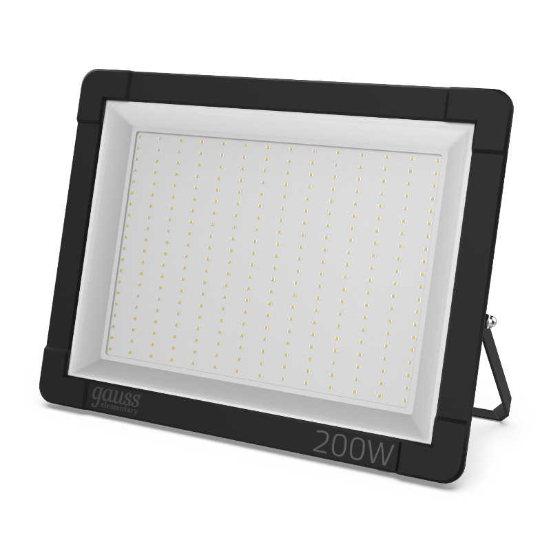 Прожектор светодиодный Elementary 200W 16800lm 6500К 200-240V IP65 черный LED 1/2