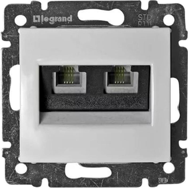 VALENA DIY Розетка телефонная 2-я RJ11 белый