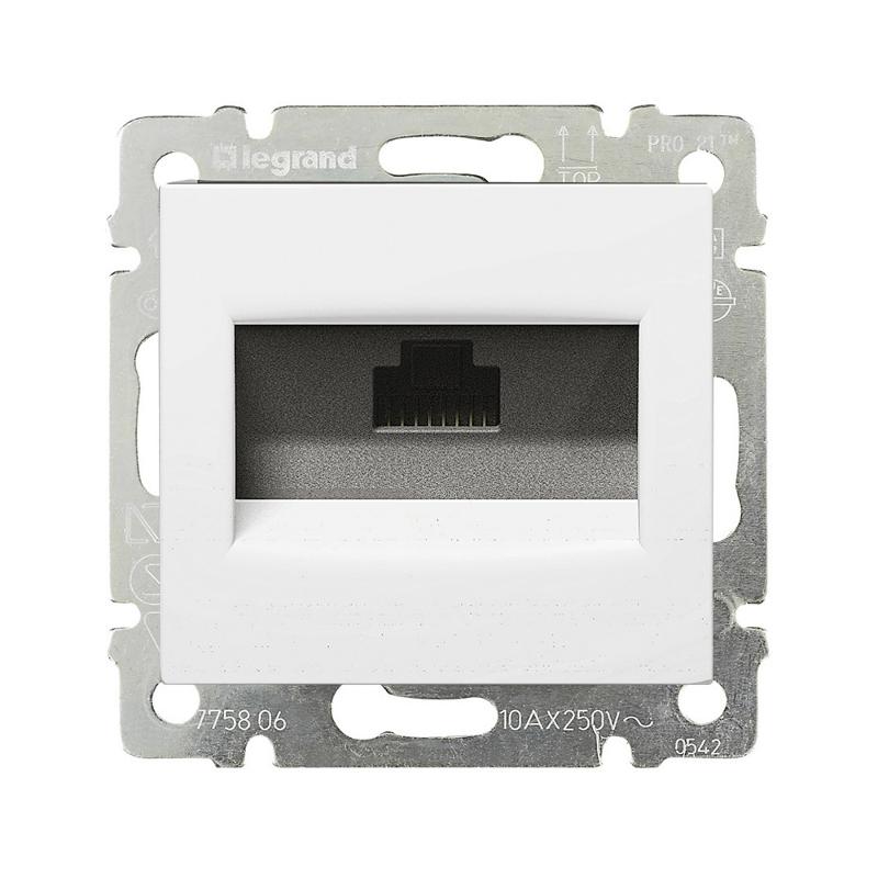 Valena DIY Розетка компьютерная RJ45х1 в рамку UTP белая