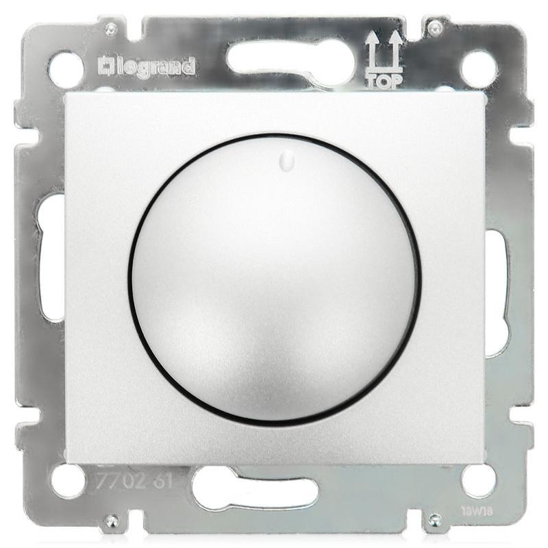VALENA DIY Светорегулятор поворотно-нажимной LED 400Вт алюм.