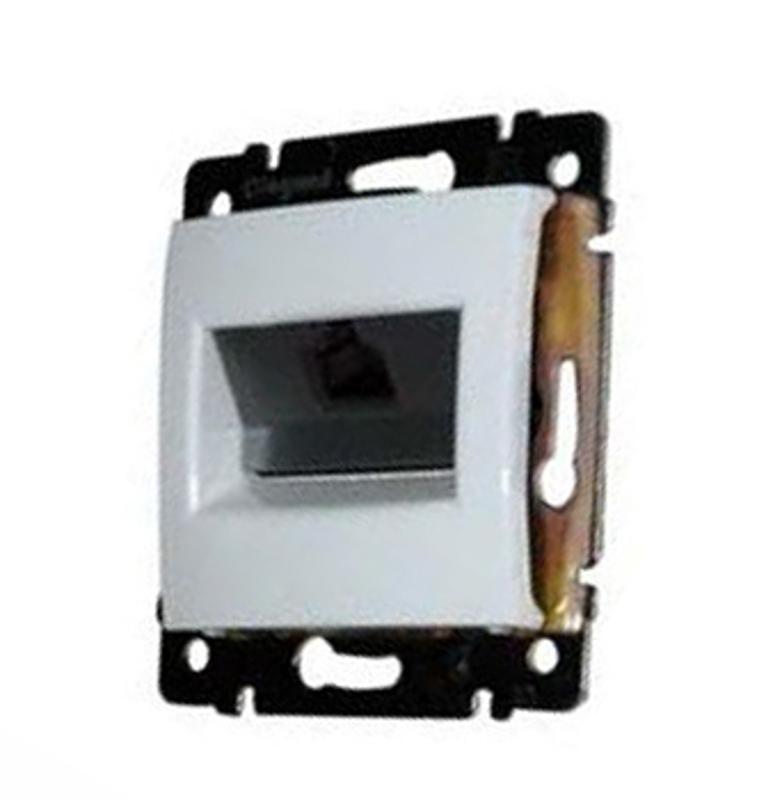 Розетка двойная RJ11+RJ45 категория 6 UTP - Legrand Valena - белый