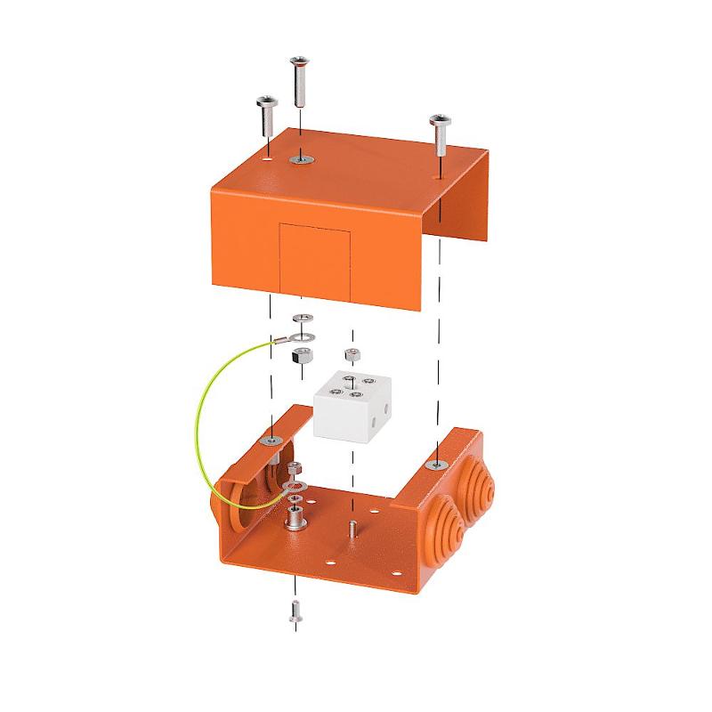 Коробка металлическая огнестойкая 70-0240-FR10.0-2 Е15-Е120 80х80х35