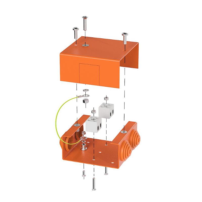 Коробка металлическая огнестойкая 70-0240-FR2.5-4 Е15-Е120 80х80х35