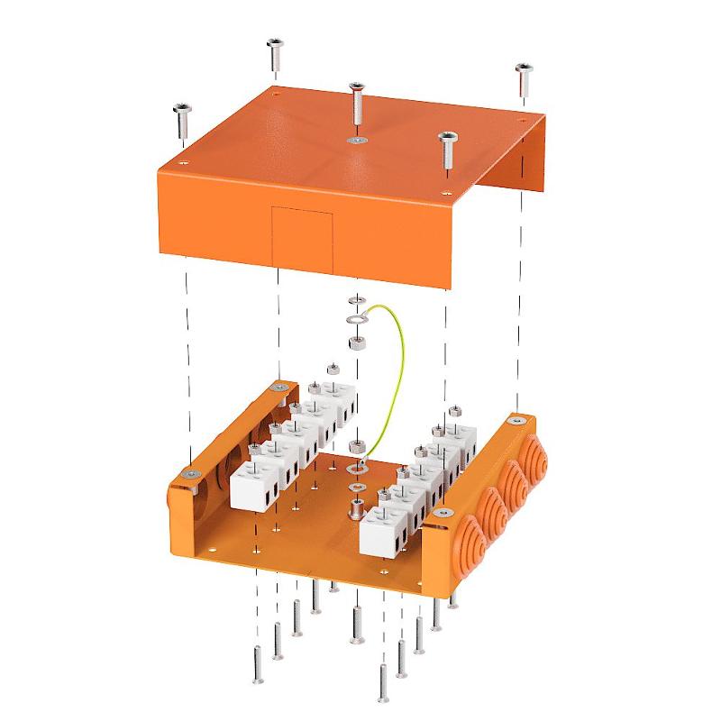 Коробка металлическая огнестойкая 70-0370-FR2.5-20 Е15-Е120 130х130х35
