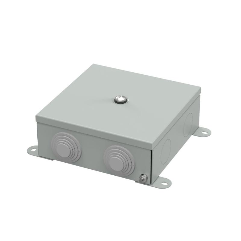 Коробка металлическая серая 150х150х60 (6 шт/кор)