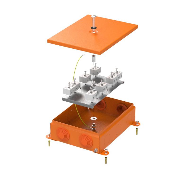 Коробка металлическая огнестойкая 70-0385-FR10.0-16 E15-E120 RAL2004 150x200x60 (6 шт/кор)