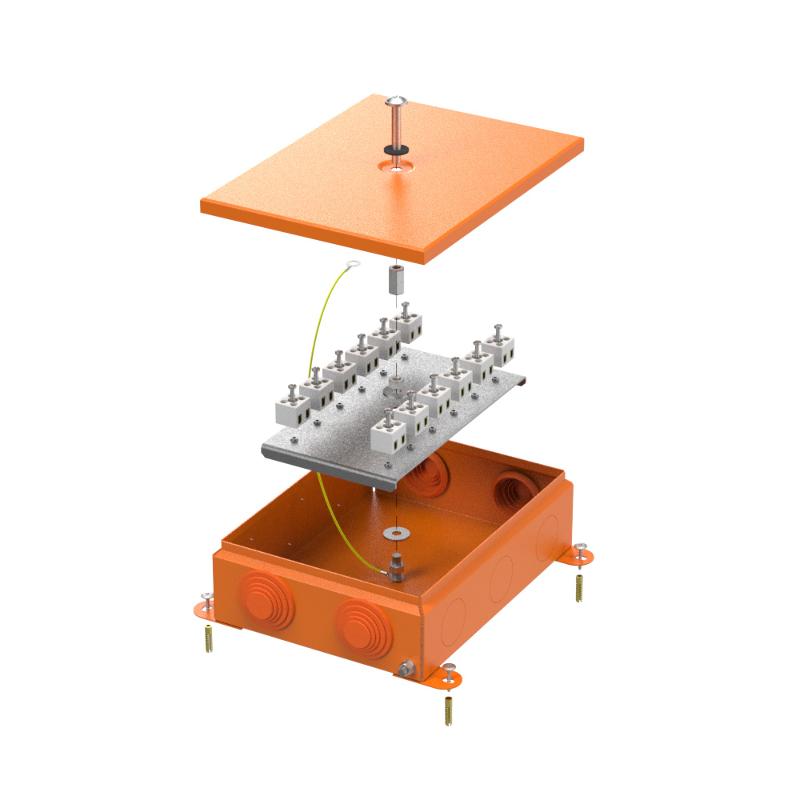Коробка металлическая огнестойкая 70-0385-FR2.5-24 E15-E120 RAL2004 150x200x60 (6 шт/кор)