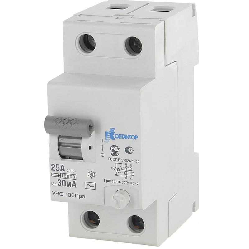 Выключатель дифференциального тока УЗО-100, 2P, 80A, Idn-300mA, тип AC