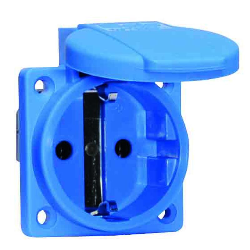 Розетка встраиваемая Schuko 16A 3p 250V IP54 синяя 71094 I 71094-Bals I Bals