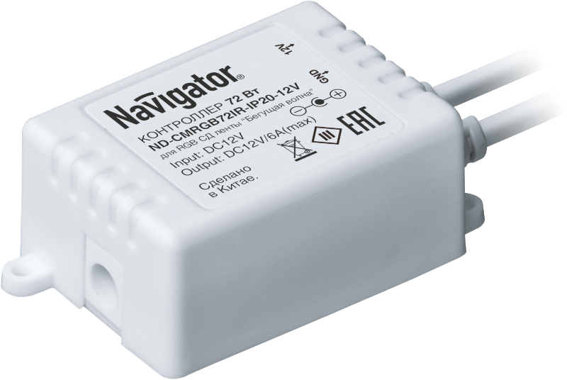 Контроллер для светодиодной ленты LED ND-CMRGB72IR-IP20-12V недиммируемый 72Вт 12В IP20