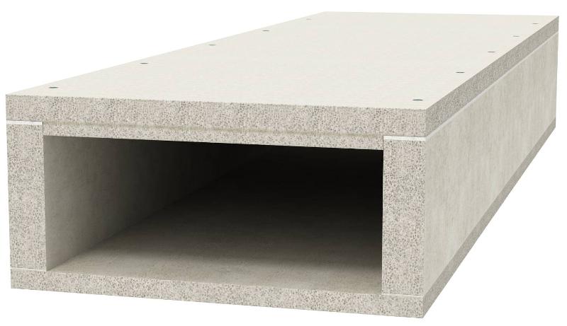 Огнестойкий кабельный канал с крышкой IE90105x260мм (BSK 091026)