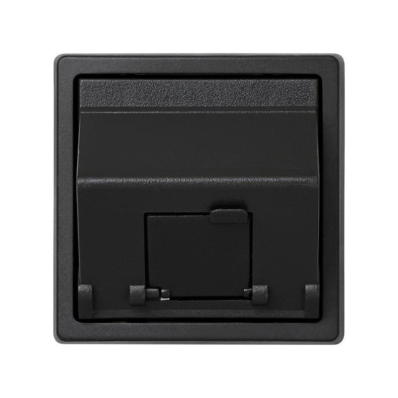 Simon 73 Адаптер для 1 коннектора RJ45 (KEYSTONE, AMP, Brand-Rex, KRONE), наклонное подключение, S73 Loft, гр
