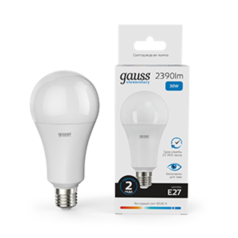 Лампа светодиодная LED Elementary A67 30W E27 2390lm 6500K