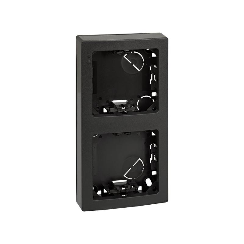 Simon 73 Рамка вертикальная, 2 поста, 75*146мм, S73 Loft, графит