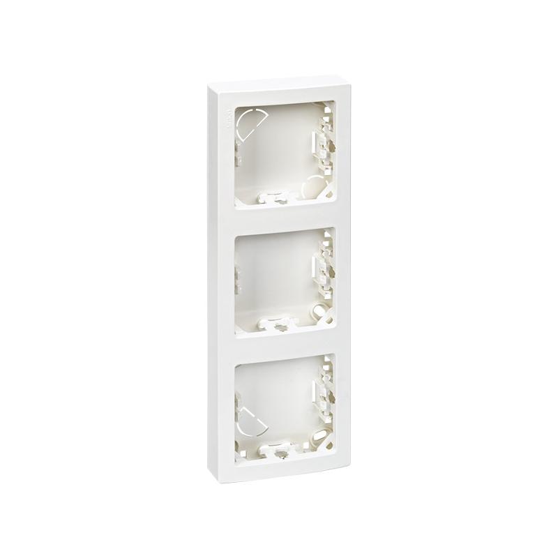 Simon 73 Рамка вертикальная, 3 поста, 75*217мм, S73 Loft, белый