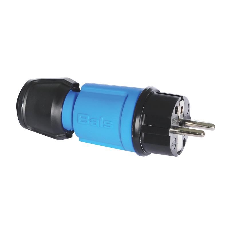 Вилка переносная Schuko 16A 3p(2P+E) 250V IP44 синий MULTI-GRIP I 7370-Bals I Bals