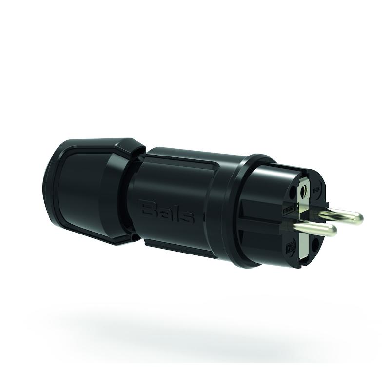 Вилка Schuko 16A 3p(2P+E) 250V IP44 черный MULTI-GRIP I 7372-Bals I Bals