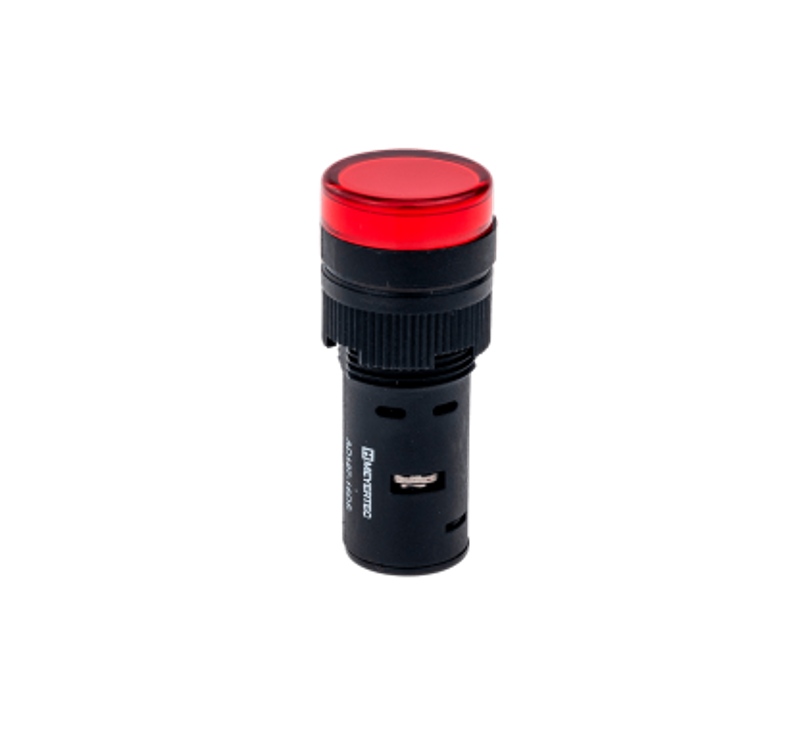 Сигнальная лампа,16мм, красный, 220V AC, моноблок IP40 MT16-D64