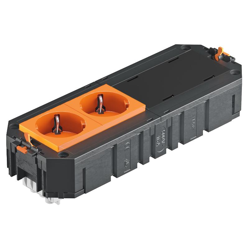 Коробка монтажная укомплектованная UT4 GST18i (2 розетки + 2 заглушки)