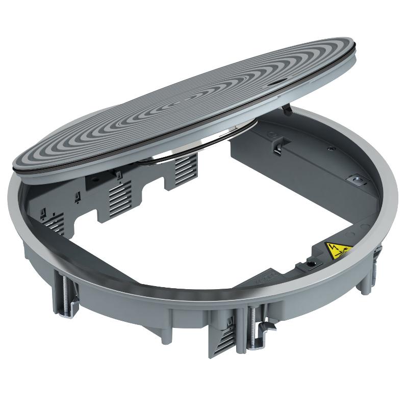 Лючок GRAF9-2 U, IP65 (для 12xModul45 в 3xUT4, напольный люк, серебристый, серый) (GRAF9-2 U 7011)