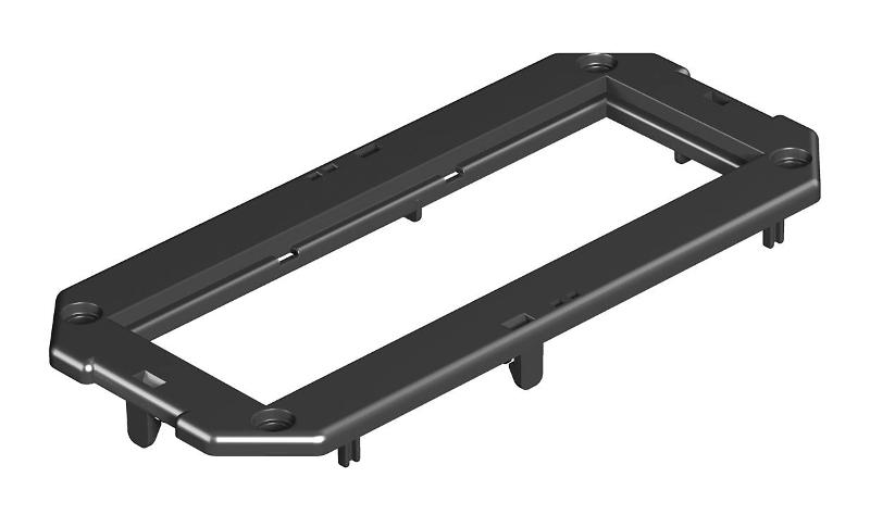 Накладка монтажной коробки GB2 3xModul45 165x76 мм (полиамид,черный)