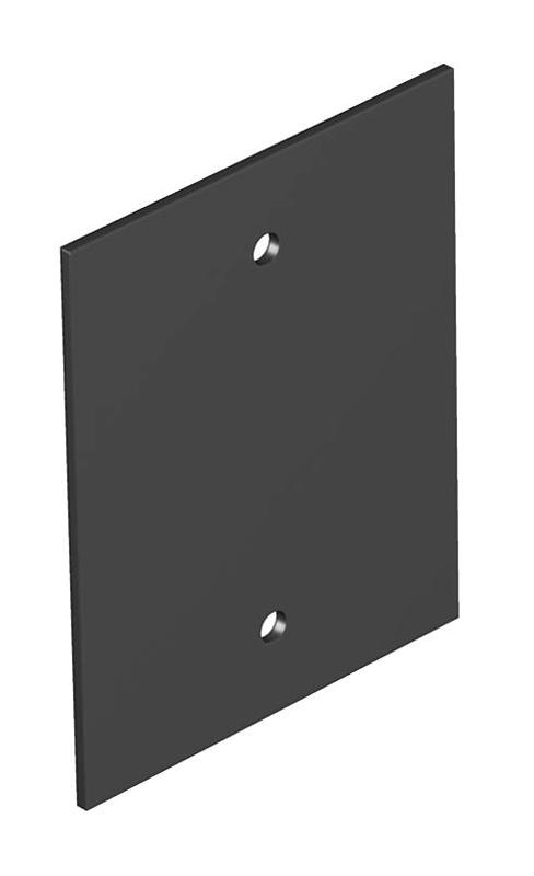 Крышка глухая для напольного бокса Telitank 71x88 мм (ПВХ,черный) (T12L P01S 9011)