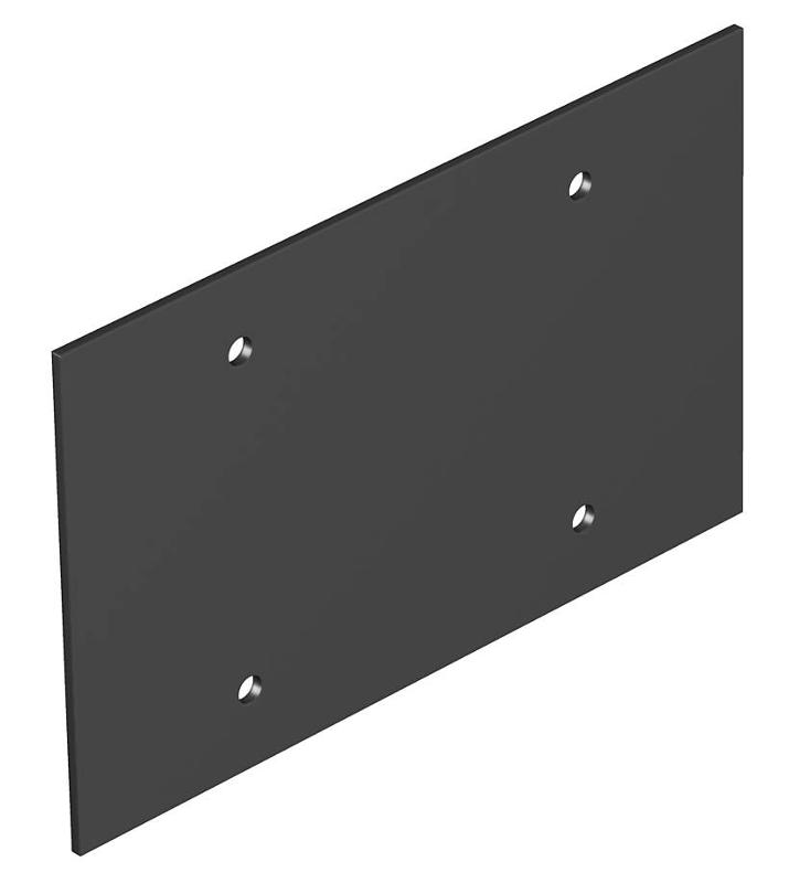 Крышка глухая для напольного бокса Telitank 142x88 мм (ПВХ,черный) (T12L P02S 9011)