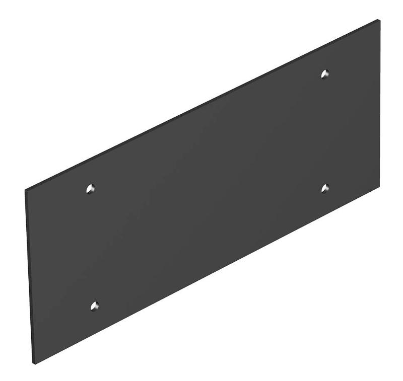 Крышка глухая для напольного бокса Telitank 213x88 мм (ПВХ,черный) (T12L P03S 9011)