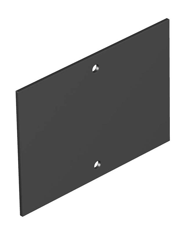 Крышка глухая для напольного бокса Telitank 110x77 мм (ПВХ,черный) (T4B P0S2 9011)