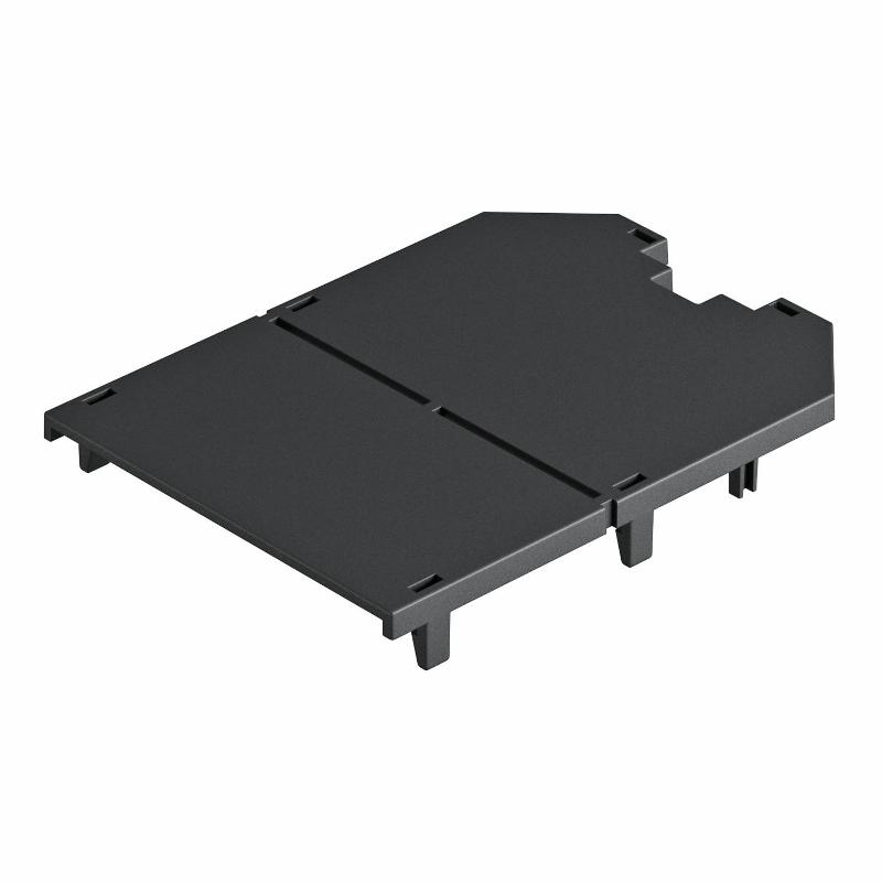 Накладка монтажной коробки UT3/4 глухая 104x76 мм (полиамид,черный) (UT34 P0)
