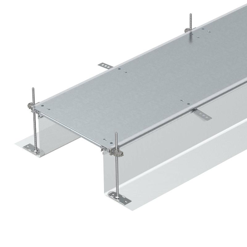 Секция кабельного канала OKA-G глухая, с фиксаторами 2400x400x240 мм (сталь) (OKA-G40040240R)