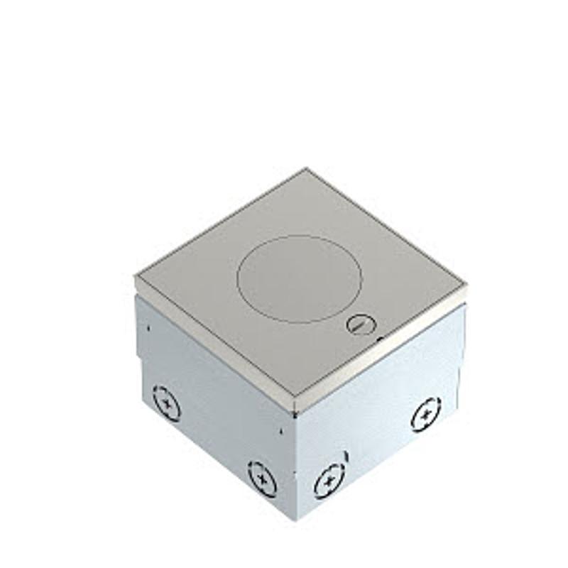 Лючок UDHOME2 пустой 140x140x110-135 мм (с тубусом IP45, нерж. сталь)