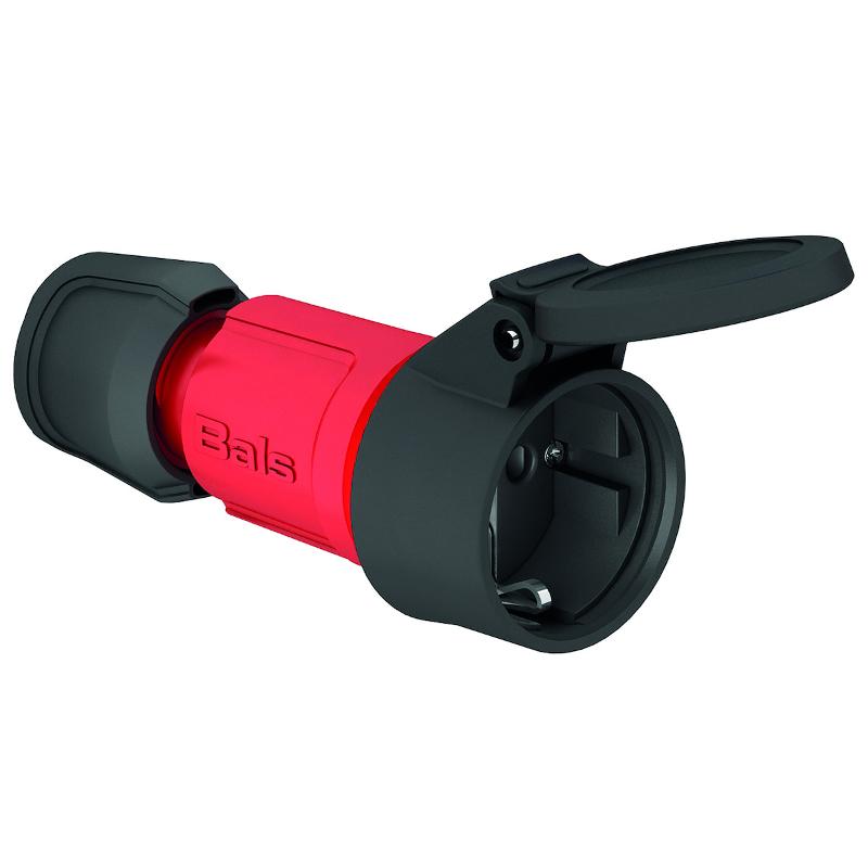 Розетка кабельная Schuko 16A 3p(2P+E) 250V IP54 красный MULTI-GRIP 7489 I 7489-Bals I Bals