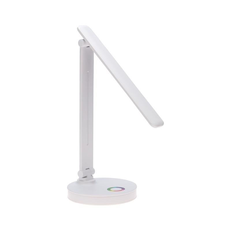 Светильник настольный с RGB-ночником, LED, 12Вт, 3 цвета свечения, диммируемый, на основании, белый