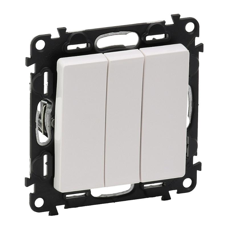 Valena LIFE DIY Белый Выключатель 3-клавишный 10А 250В