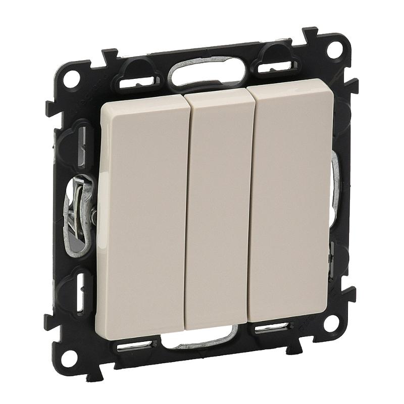 Valena LIFE DIY Сл.кость Выключатель 3-клавишный 10А 250В