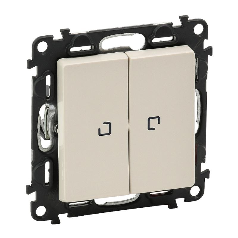 Valena LIFE DIY Сл.кость Выключатель 2-клавишный с подсветкой 10А 250В