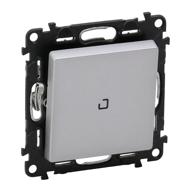 Valena LIFE DIY Алюминий Выключатель 1-клавишный с подсветкой 10А 250В