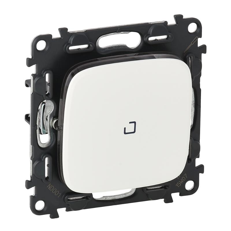 Valena ALLURE DIY Белый Переключатель 1-клавишный с подсветкой 10А 250В