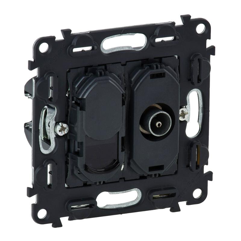 Valena Мех IN'MATIC Розетка TV "звезда"+ RJ45 Кат.6 UTP