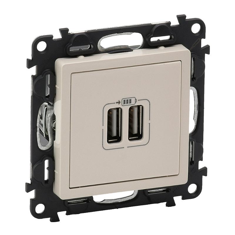 Valena LIFE DIY Сл.кость Розетка 2-ая USB 240В/5В 1500мА