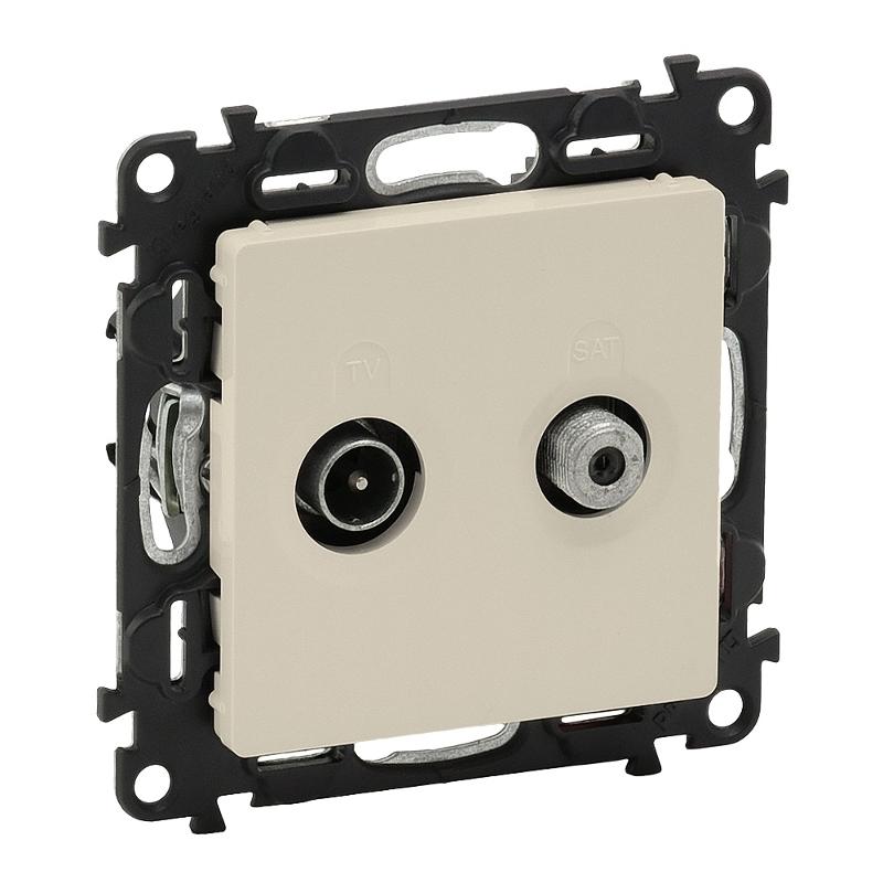 Valena LIFE DIY Сл.кость Розетка TV-SAT оконечная 10дБ, диап. 5-862МГц/950-2400 МГц