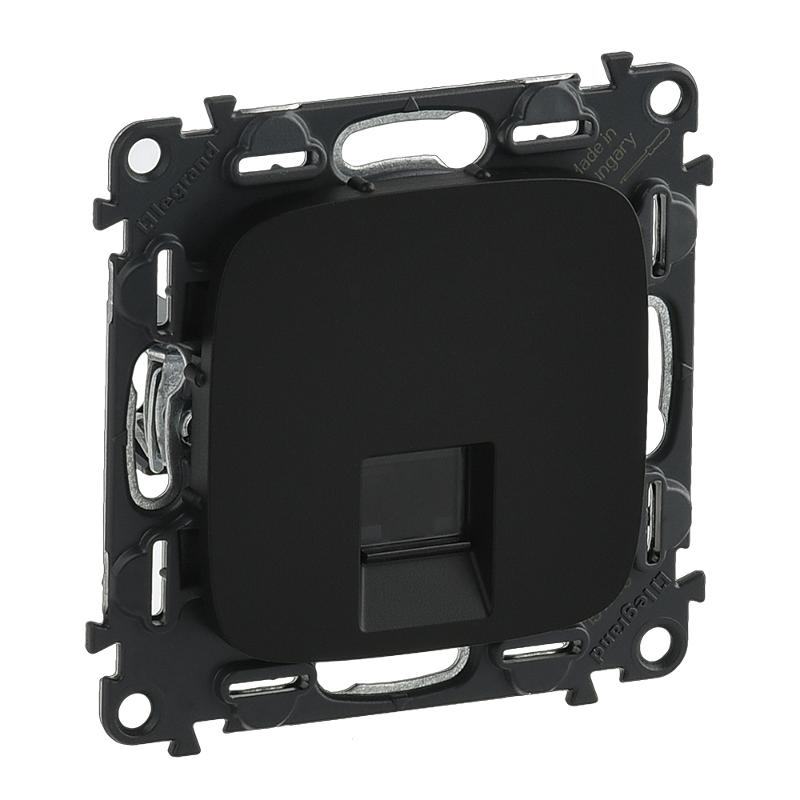 Valena ALLURE DIY Антрацит Розетка комп(RJ45) 1-ая 5 кат UTP