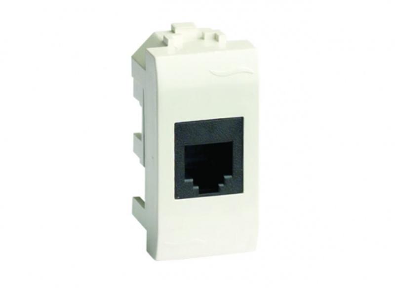 Brava слоновая кость розетка компьютерная RJ45 категория 6 экран. FTP 1мод