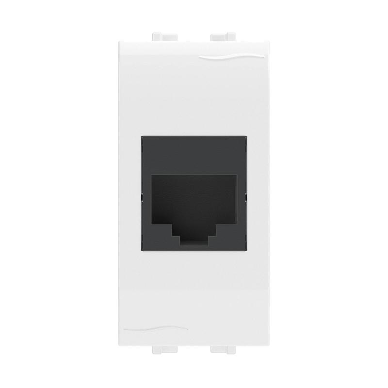 Brava белый розетка компьютерная RJ45 категория 5e UTP (разъем PcNet) 1мод